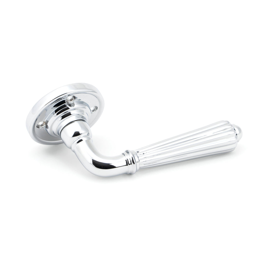 Polished Chrome Hinton Lever on Rose Set | From The Anvil-Lever on Rose-Yester Home