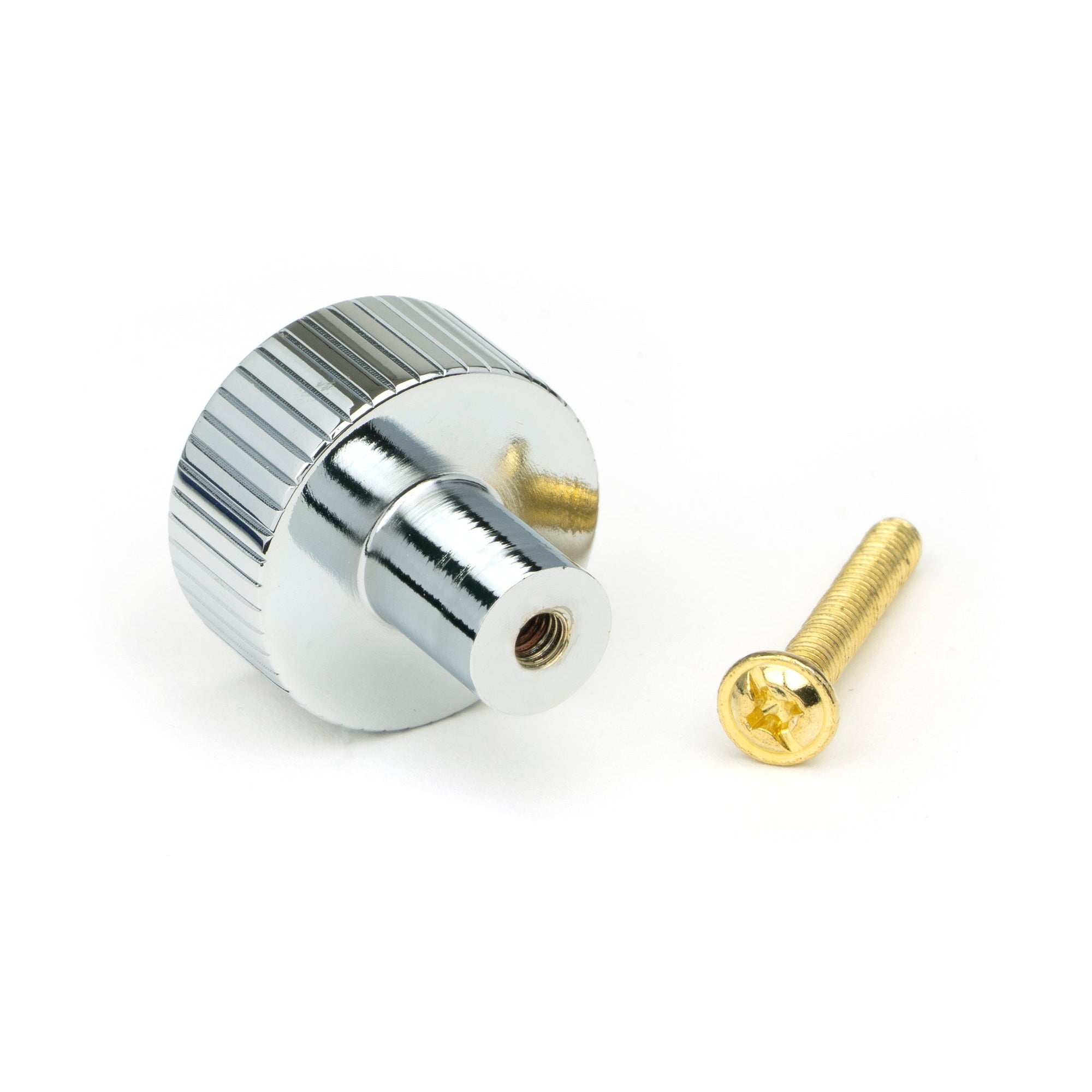 Polished Chrome Judd Cabinet Knob - 25mm (No rose) | From The Anvil-Cabinet Knobs-Yester Home