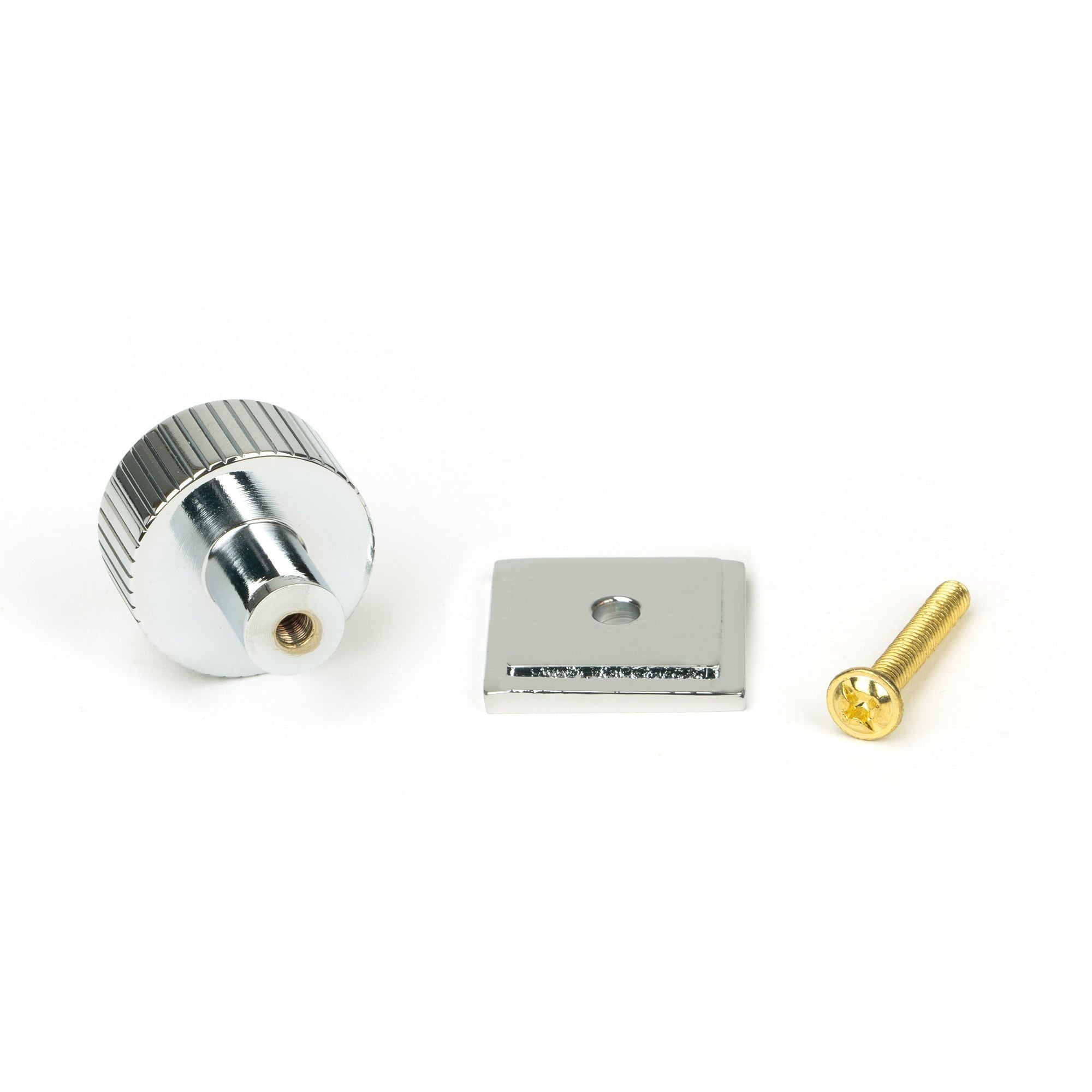 Polished Chrome Judd Cabinet Knob - 25mm (Square) | From The Anvil-Cabinet Knobs-Yester Home