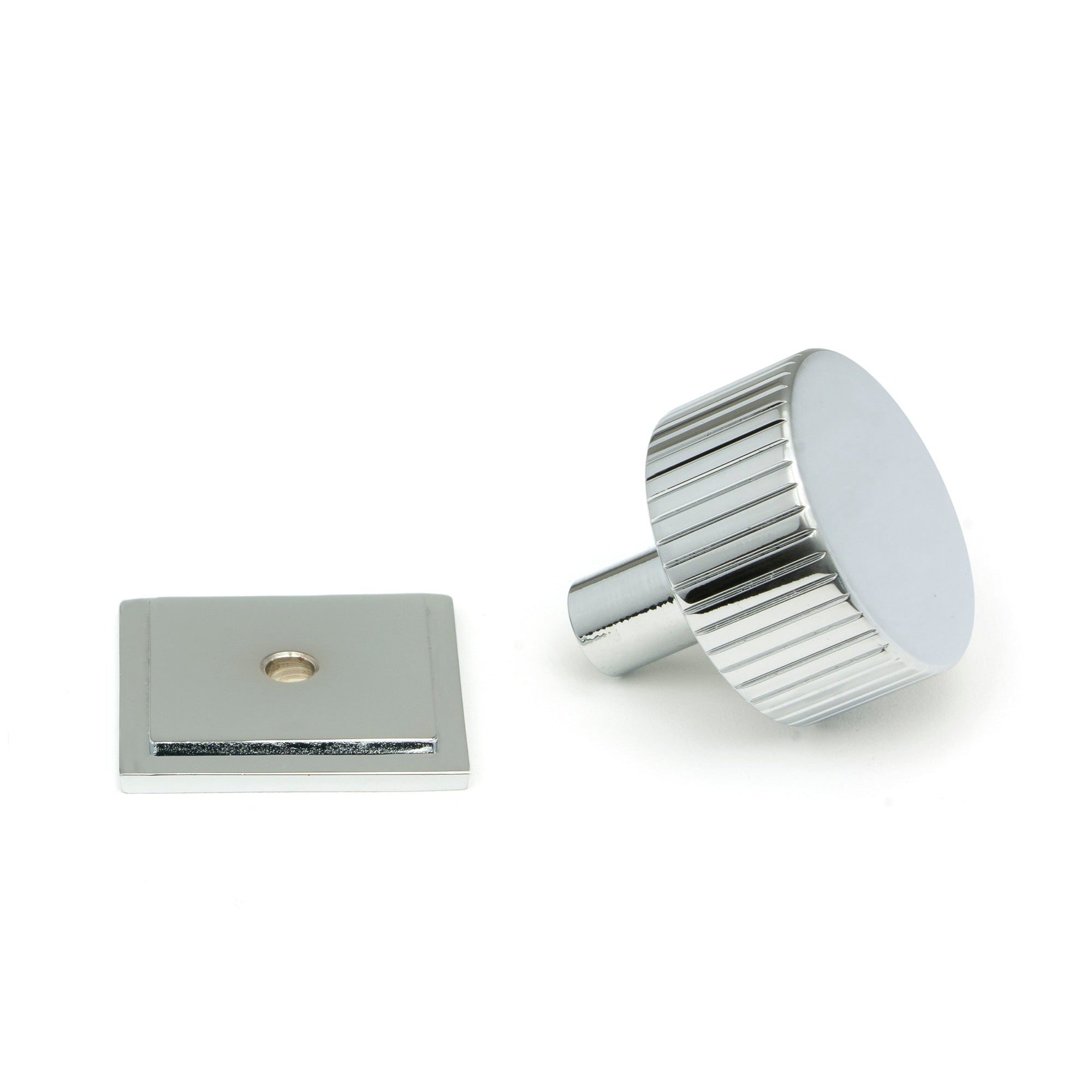 Polished Chrome Judd Cabinet Knob - 32mm (Square) | From The Anvil-Cabinet Knobs-Yester Home