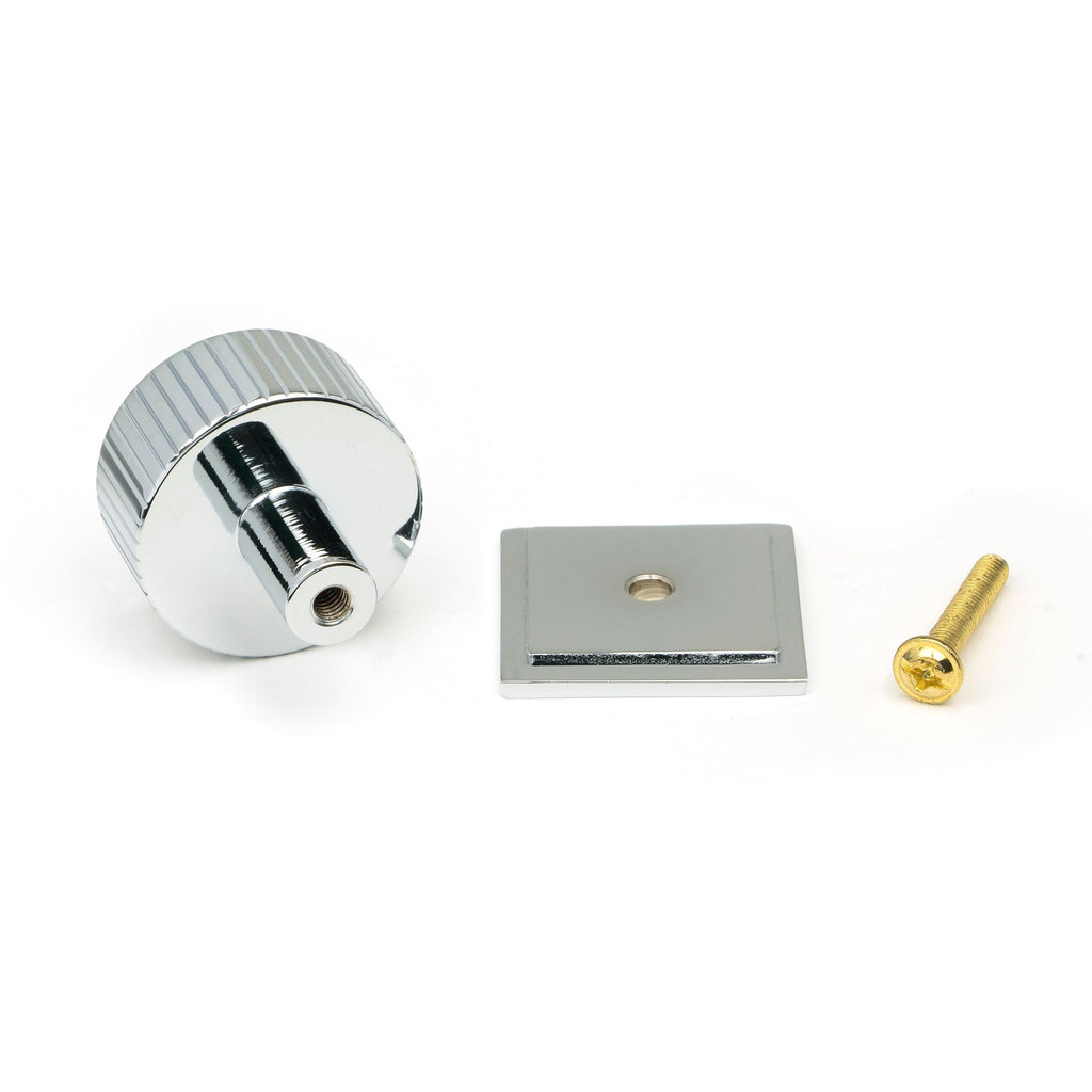 Polished Chrome Judd Cabinet Knob - 32mm (Square) | From The Anvil-Cabinet Knobs-Yester Home