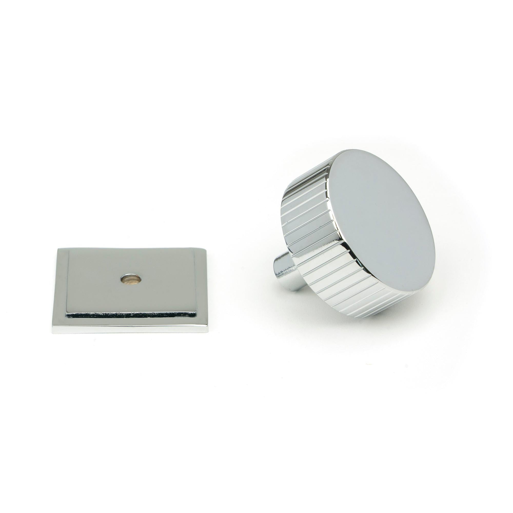 Polished Chrome Judd Cabinet Knob - 38mm (Square) | From The Anvil - Cabinet Knobs - From The Anvil - Yester Home