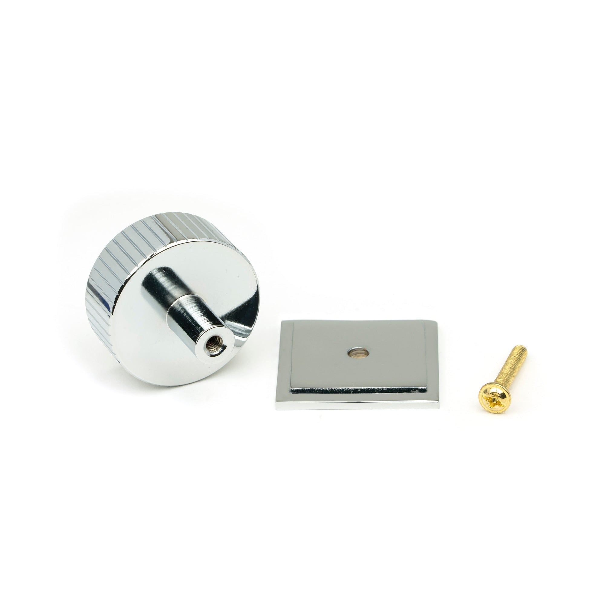 Polished Chrome Judd Cabinet Knob - 38mm (Square) | From The Anvil-Cabinet Knobs-Yester Home