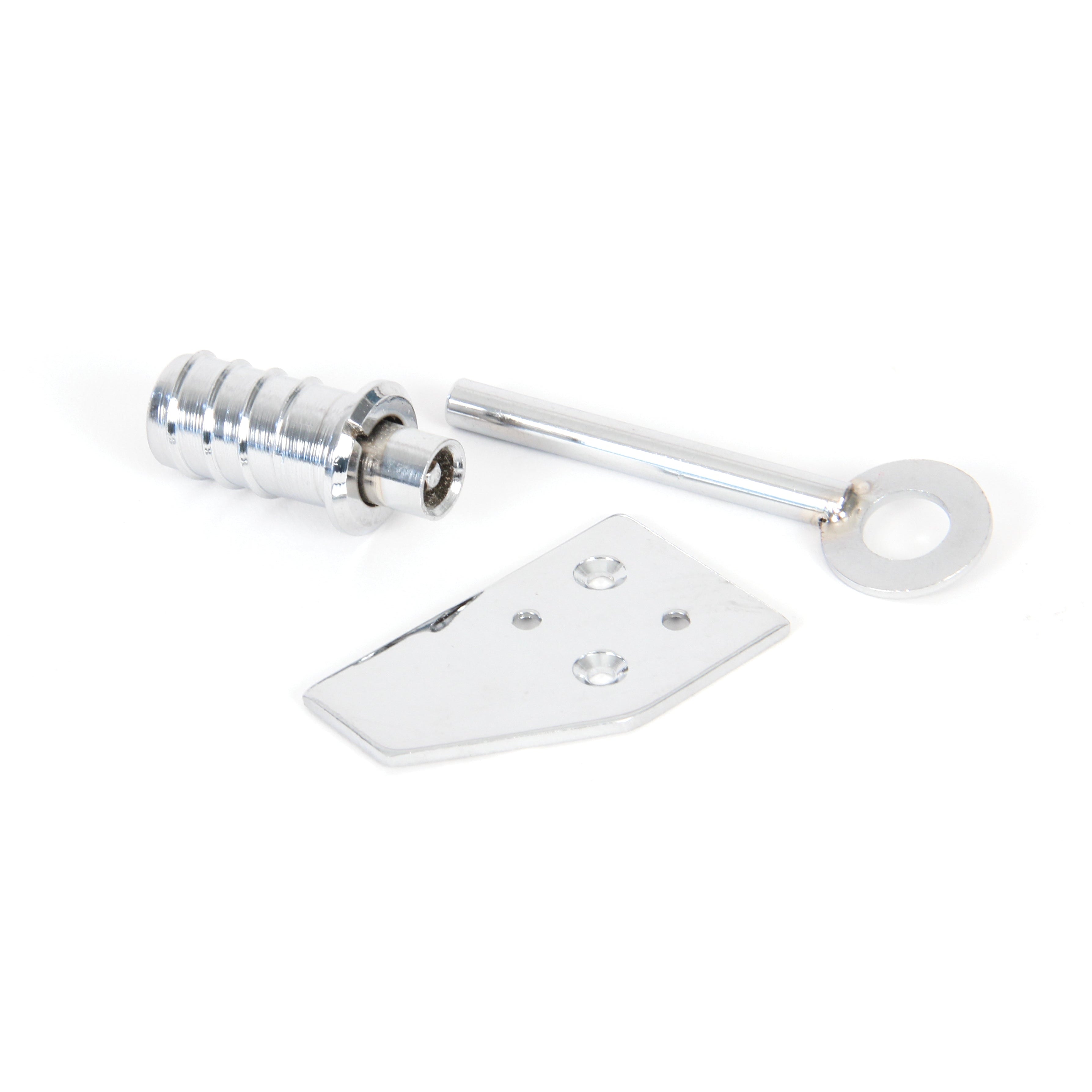 Polished Chrome Key-Flush Sash Stop | From The Anvil-Sash Stops-Yester Home