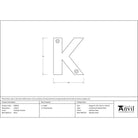 Polished Chrome Letter K | From The Anvil - Letters - From The Anvil - Yester Home