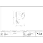 Polished Chrome Letter P | From The Anvil - Letters - From The Anvil - Yester Home