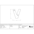Polished Chrome Letter V | From The Anvil - Letters - From The Anvil - Yester Home