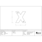 Polished Chrome Letter X | From The Anvil - Letters - From The Anvil - Yester Home