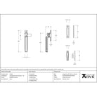 Polished Chrome Locking Art Deco Fastener - LH - Locking Fasteners - From The Anvil - Yester Home
