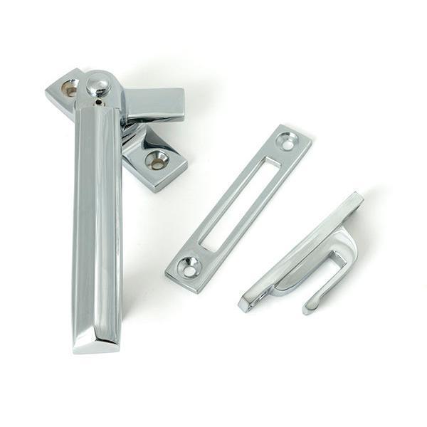 Polished Chrome Locking Art Deco Fastener - LH - Locking Fasteners - From The Anvil - Yester Home