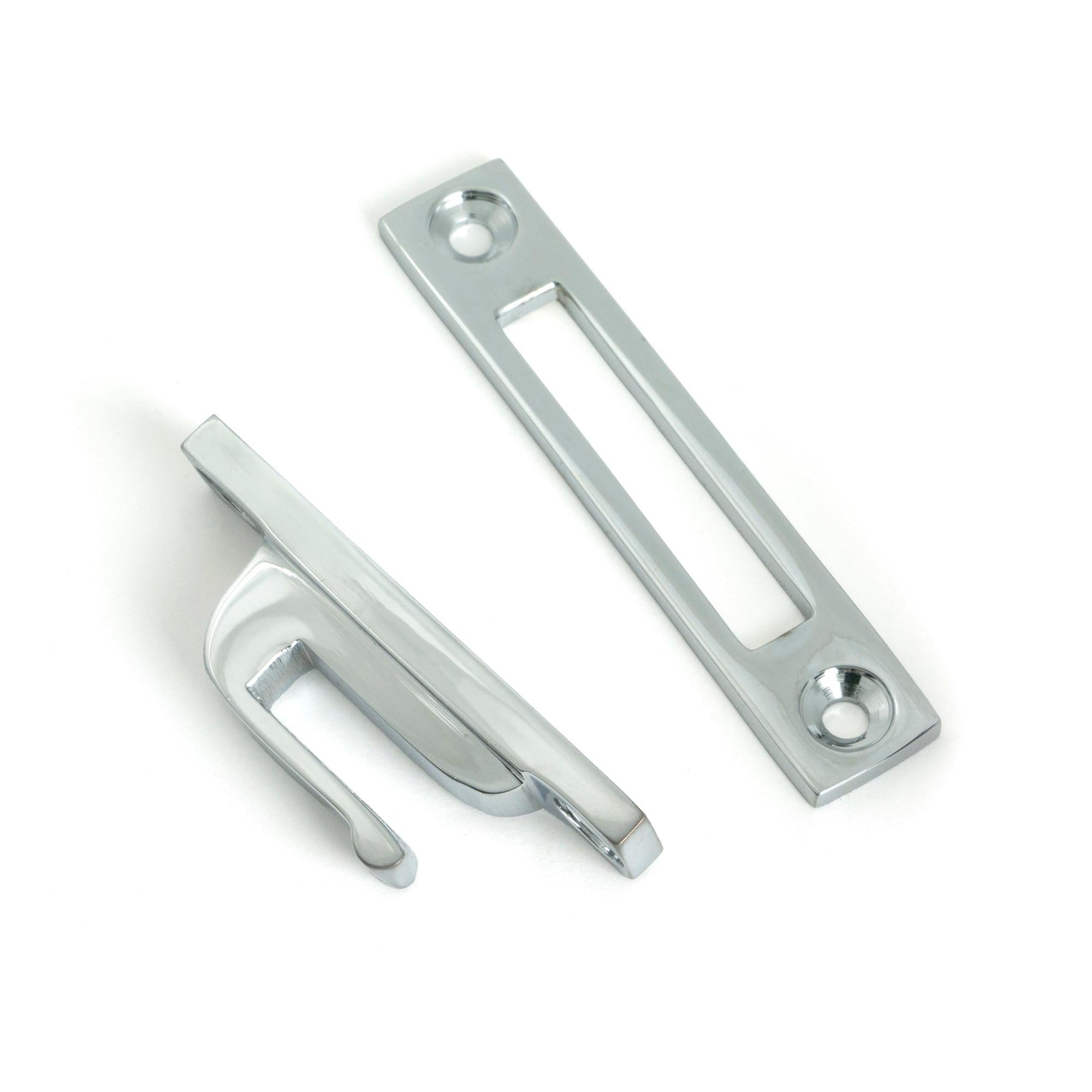 Polished Chrome Locking Art Deco Fastener - RH - Locking Fasteners - From The Anvil - Yester Home
