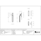 Polished Chrome Locking Art Deco Fastener - RH - Locking Fasteners - From The Anvil - Yester Home