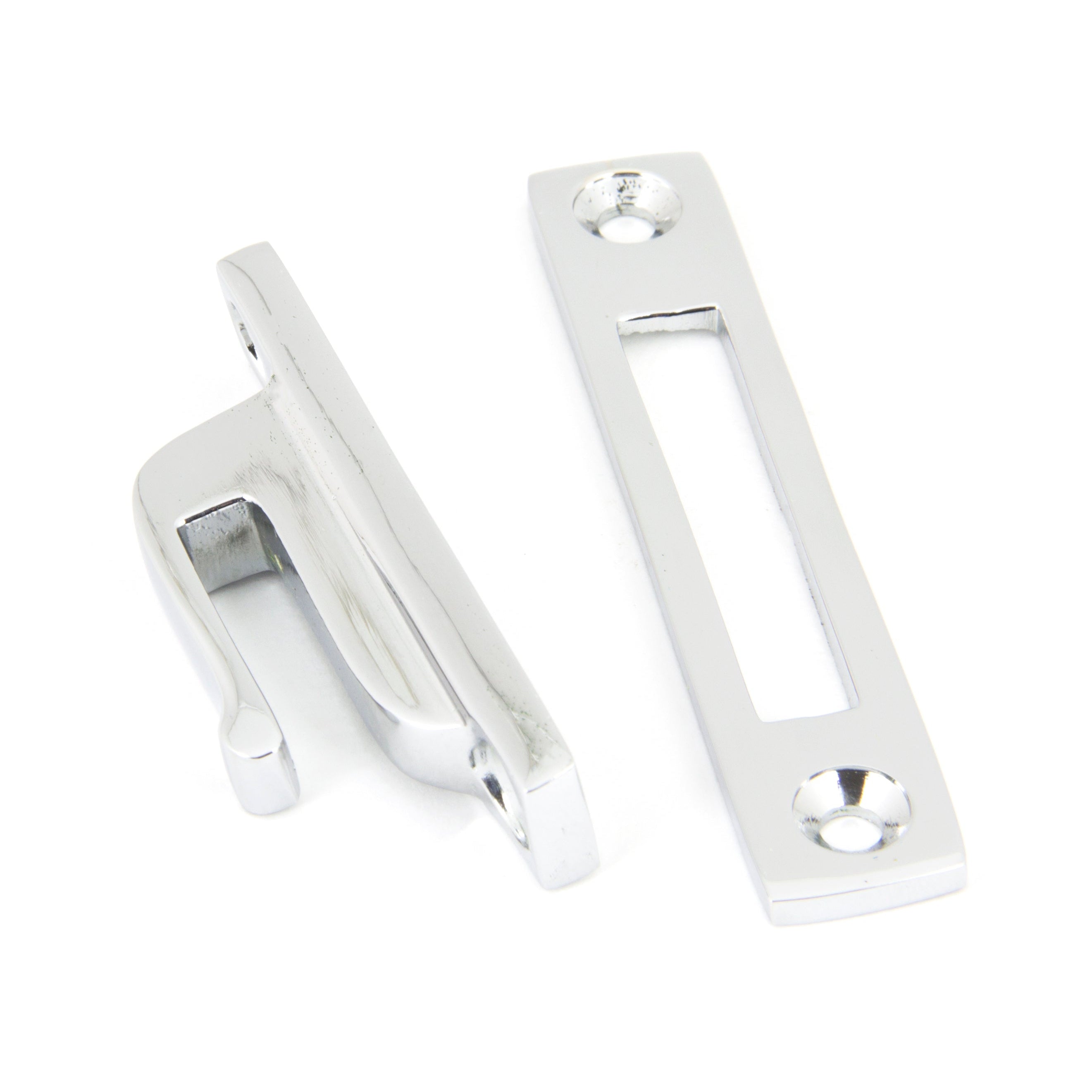Polished Chrome Locking Reeded Fastener | From The Anvil-Locking Fasteners-Yester Home