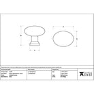 Polished Chrome Moore Cabinet Knob - 32mm - Cabinet Knobs - From The Anvil - Yester Home