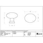 Polished Chrome Moore Cabinet Knob - 38mm - Cabinet Knobs - From The Anvil - Yester Home