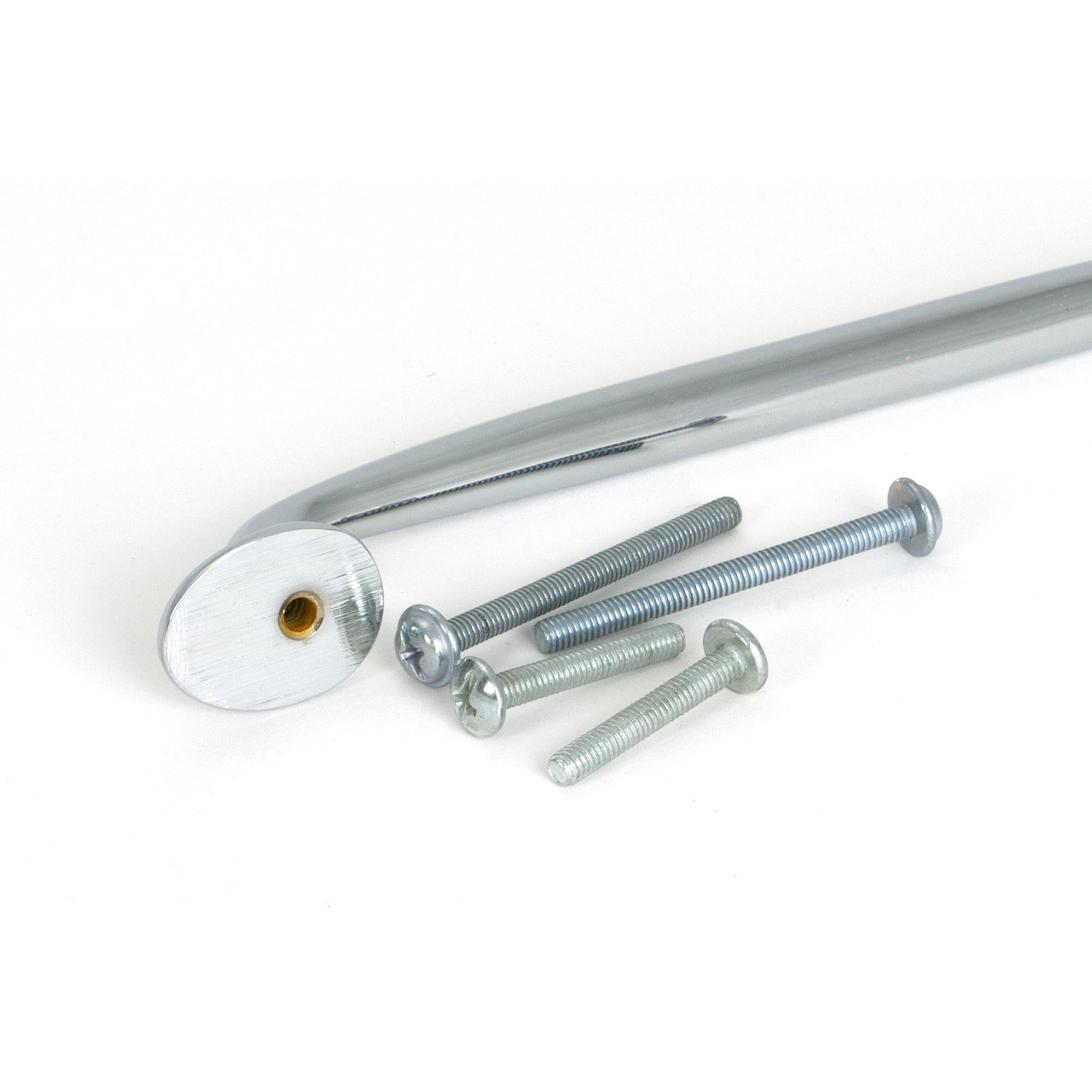 Polished Chrome Moore Pull Handle - Medium - Pull Handles - From The Anvil - Yester Home
