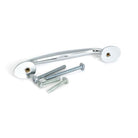 Polished Chrome Moore Pull Handle - Small - Pull Handles - From The Anvil - Yester Home