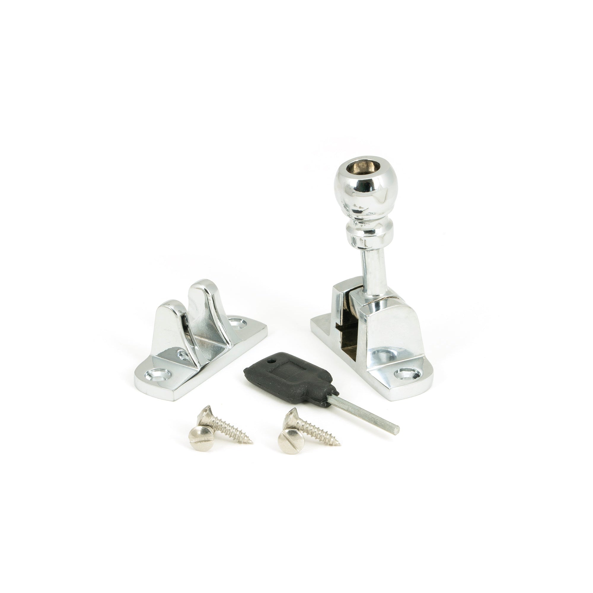 Polished Chrome Mushroom Brighton Fastener (Radiused) | From The Anvil-Fasteners-Yester Home