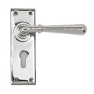 Polished Chrome Newbury Lever Euro Lock Set | From The Anvil - Lever Euro - From The Anvil - Yester Home
