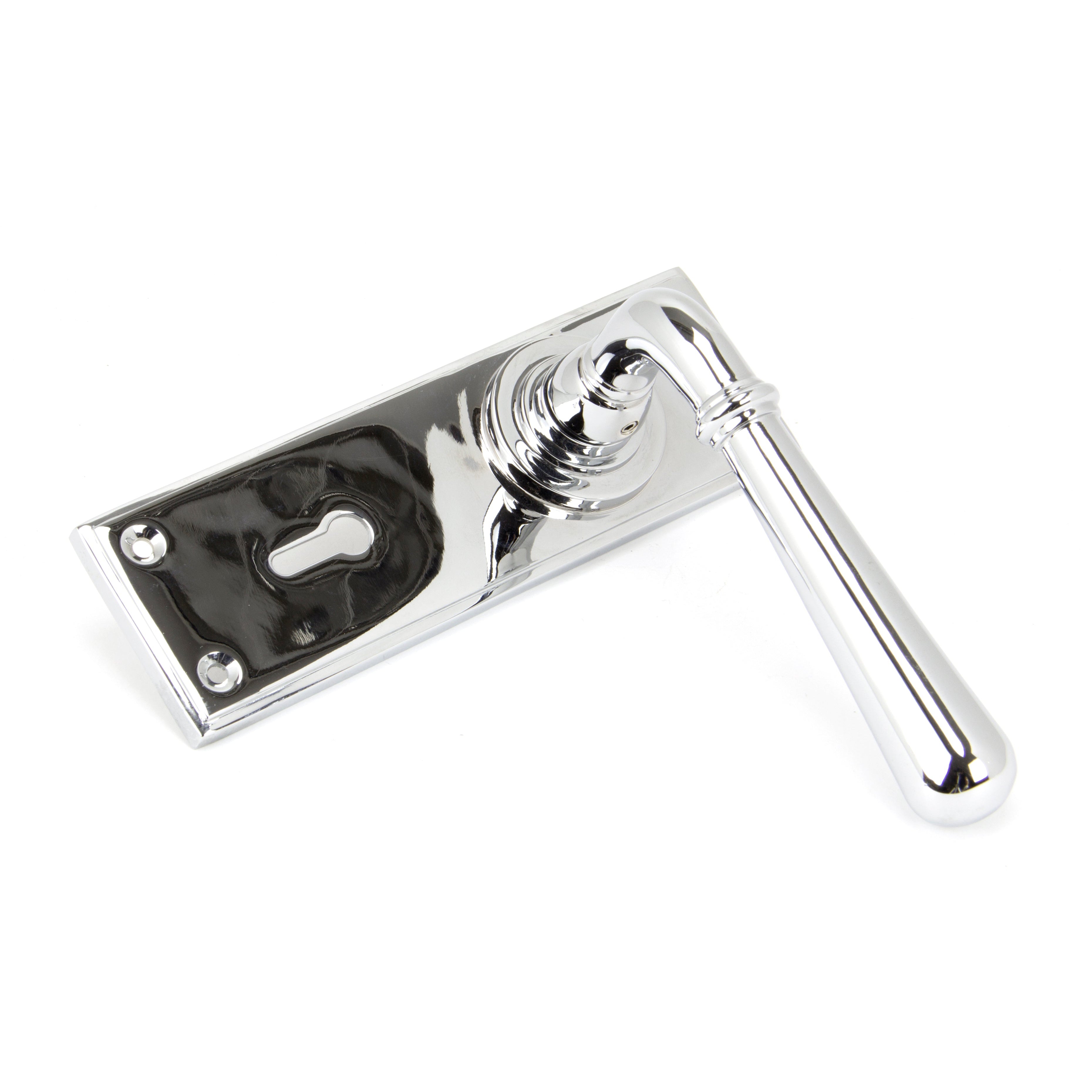 Polished Chrome Newbury Lever Lock Set | From The Anvil-Lever Lock-Yester Home