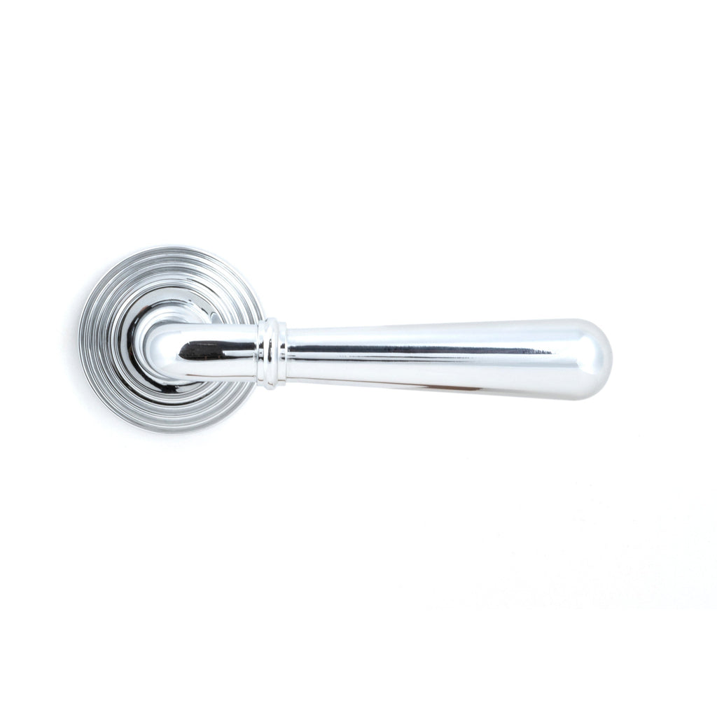 Polished Chrome Newbury Lever on Rose Set (Beehive) | From The Anvil-Concealed-Yester Home