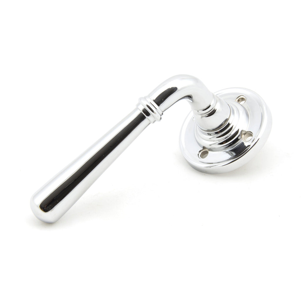 Polished Chrome Newbury Lever on Rose Set | From The Anvil-Lever on Rose-Yester Home
