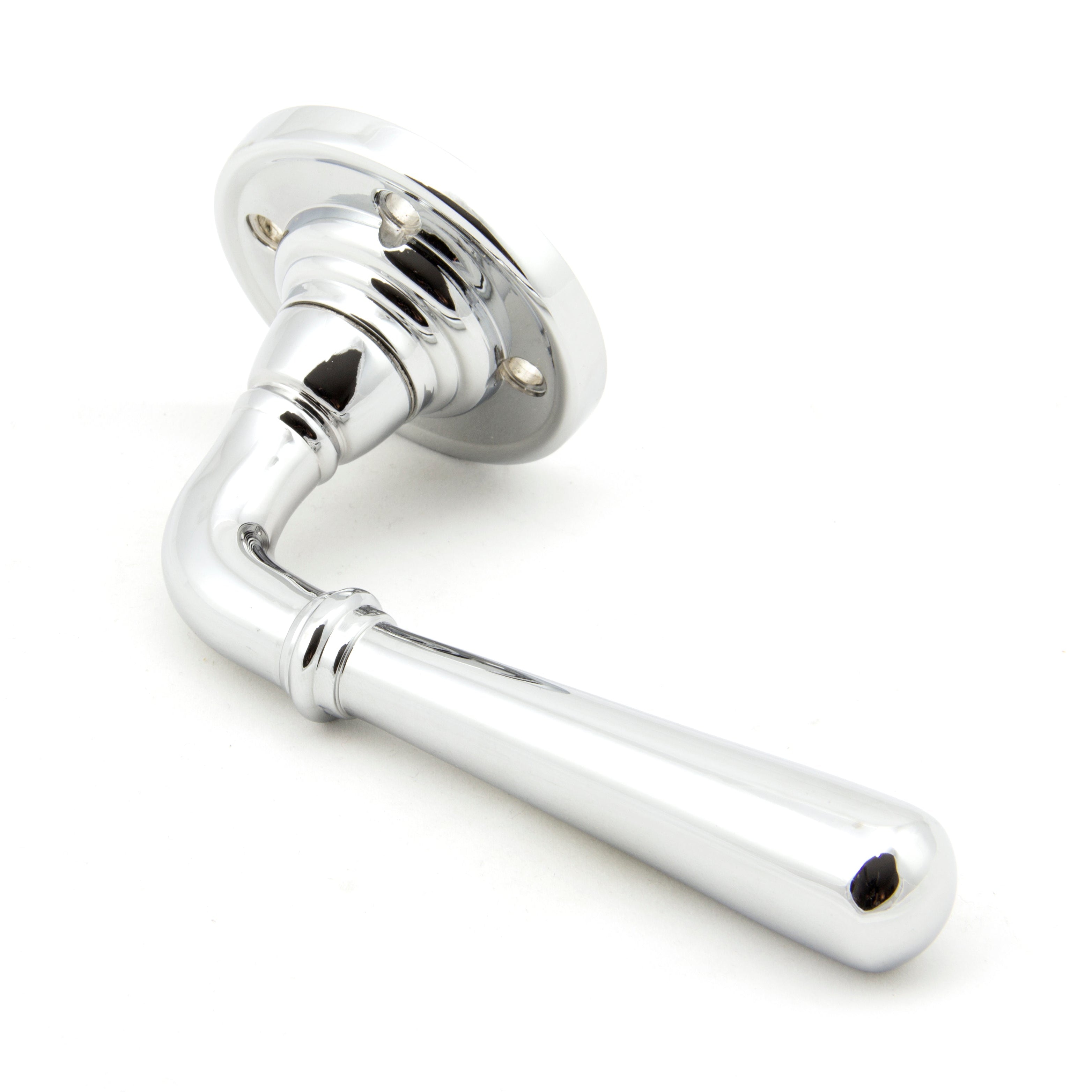 Polished Chrome Newbury Lever on Rose Set - Unsprung | From The Anvil-Lever on Rose-Yester Home
