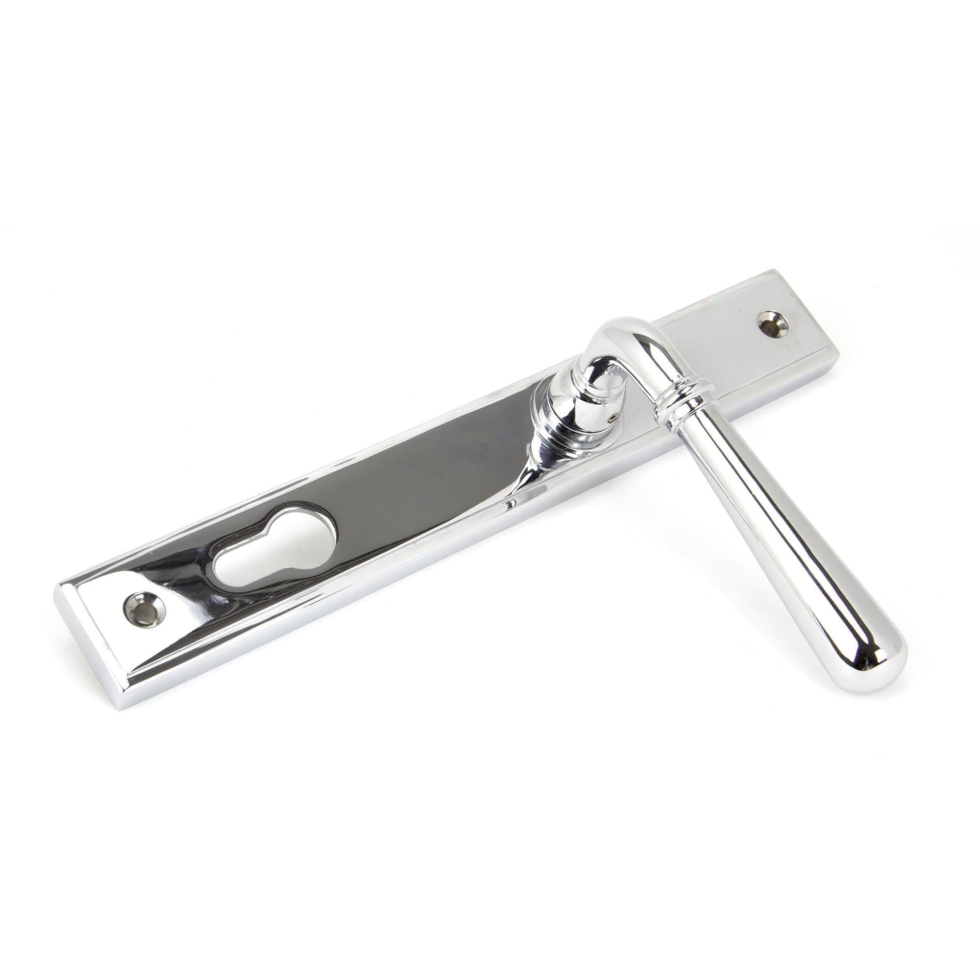 Polished Chrome Newbury Slimline Lever Espag. Lock Set | From The Anvil - Espagnolette - From The Anvil - Yester Home
