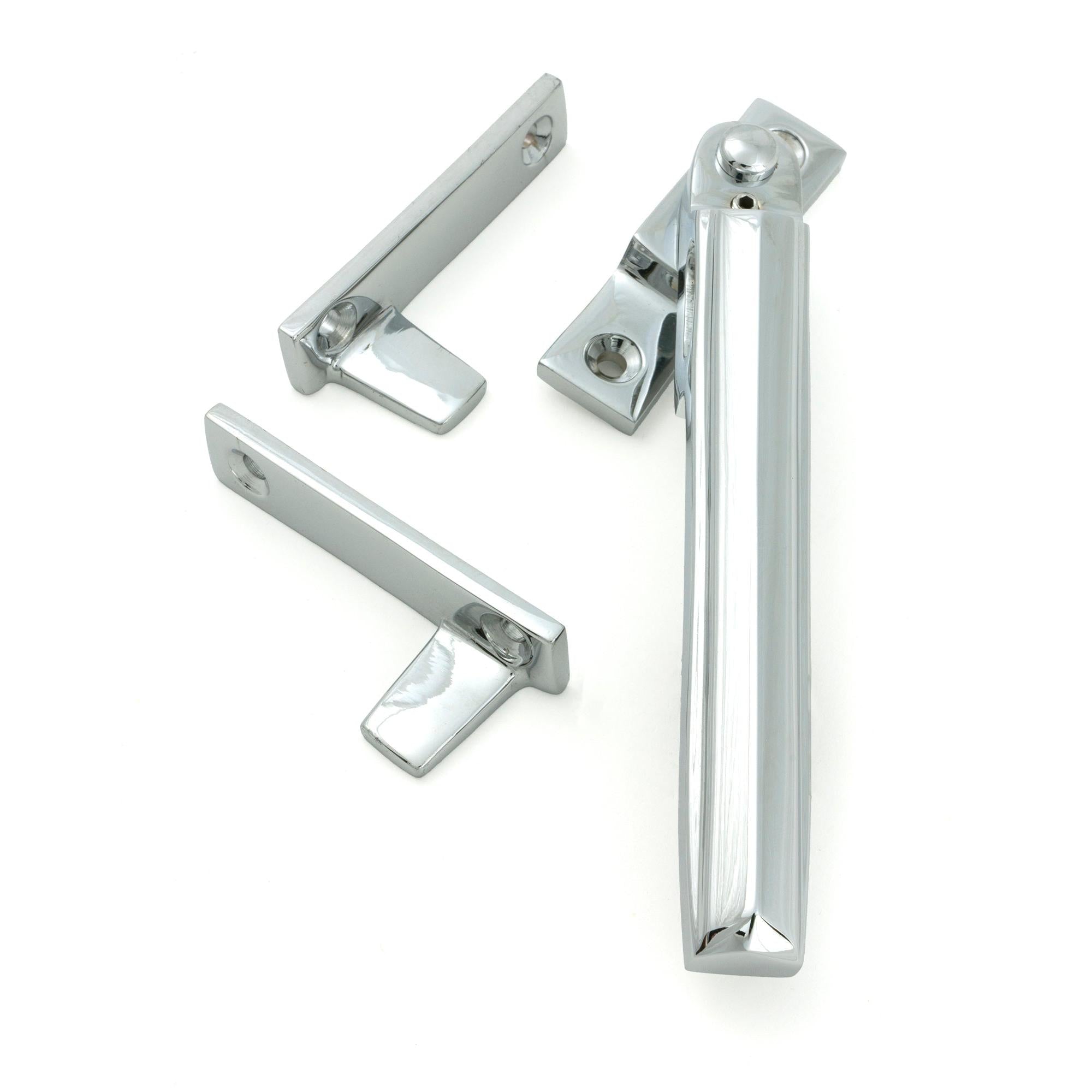 Polished Chrome Night-Vent Locking Art Deco Fastener - Night-Vent Fasteners - From The Anvil - Yester Home