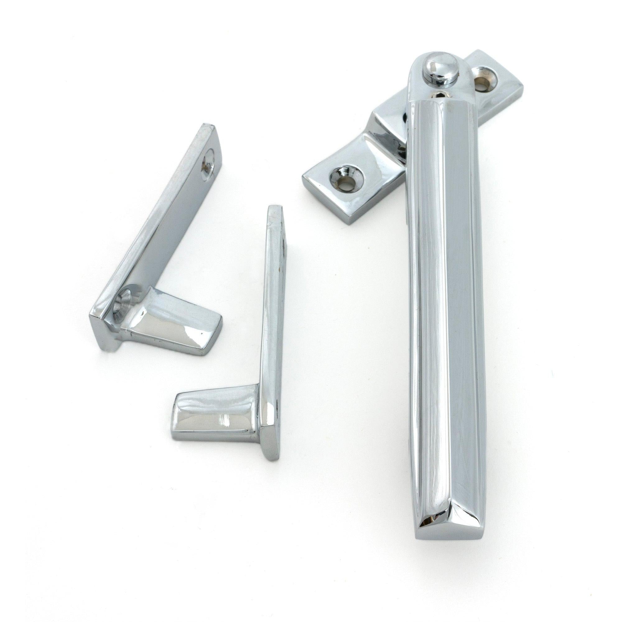 Polished Chrome Night-Vent Locking Art Deco Fastener - Night-Vent Fasteners - From The Anvil - Yester Home