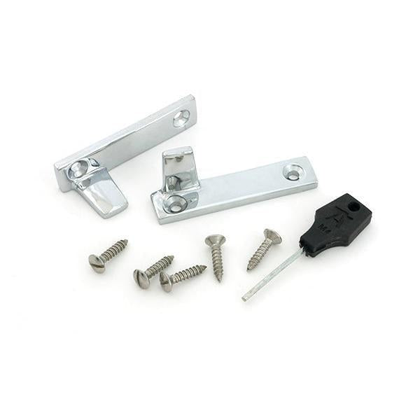 Polished Chrome Night-Vent Locking Brompton Fastener - Night-Vent Fasteners - From The Anvil - Yester Home
