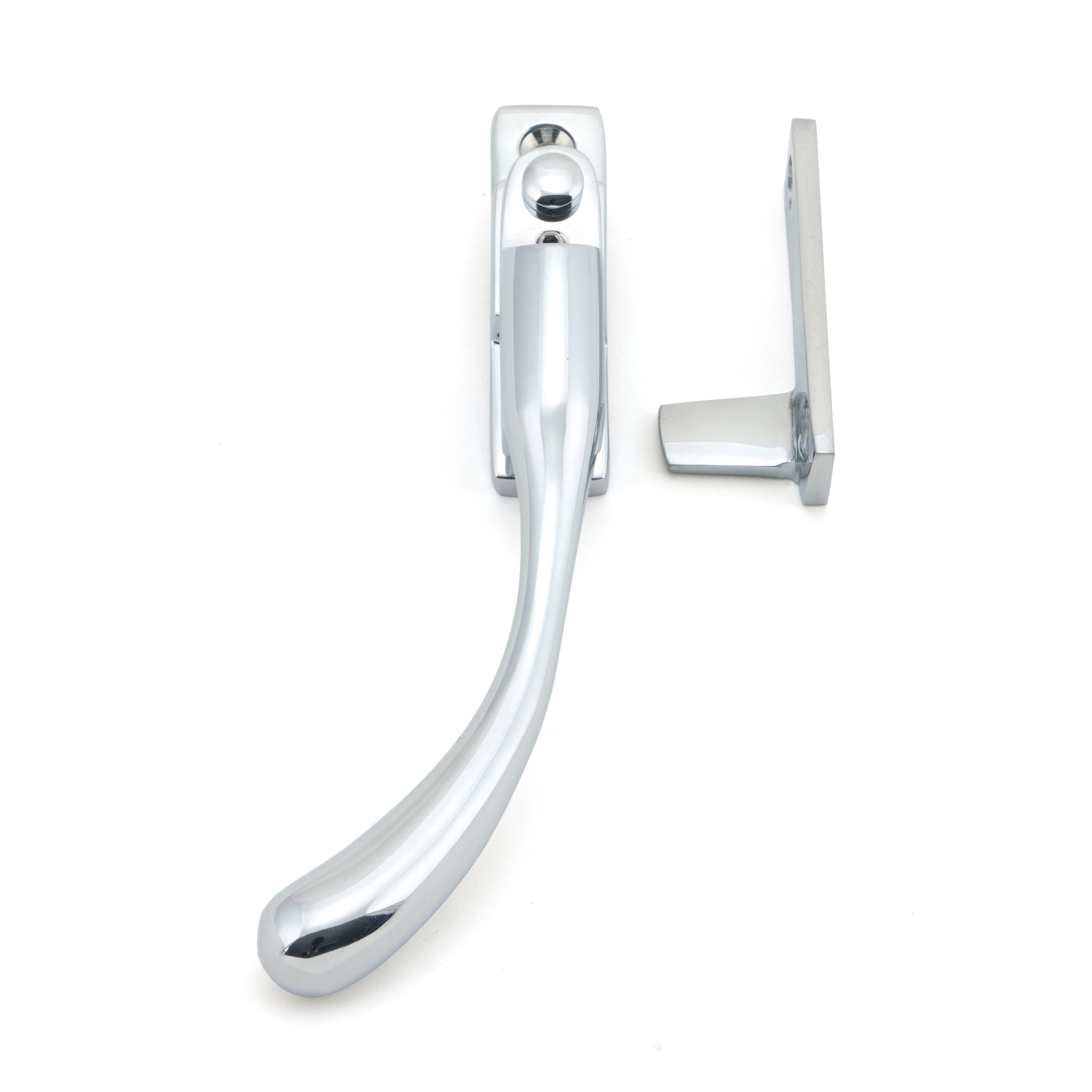 Polished Chrome Night-Vent Locking Peardrop Fastener - LH | From The Anvil-Night-Vent Fasteners-Yester Home