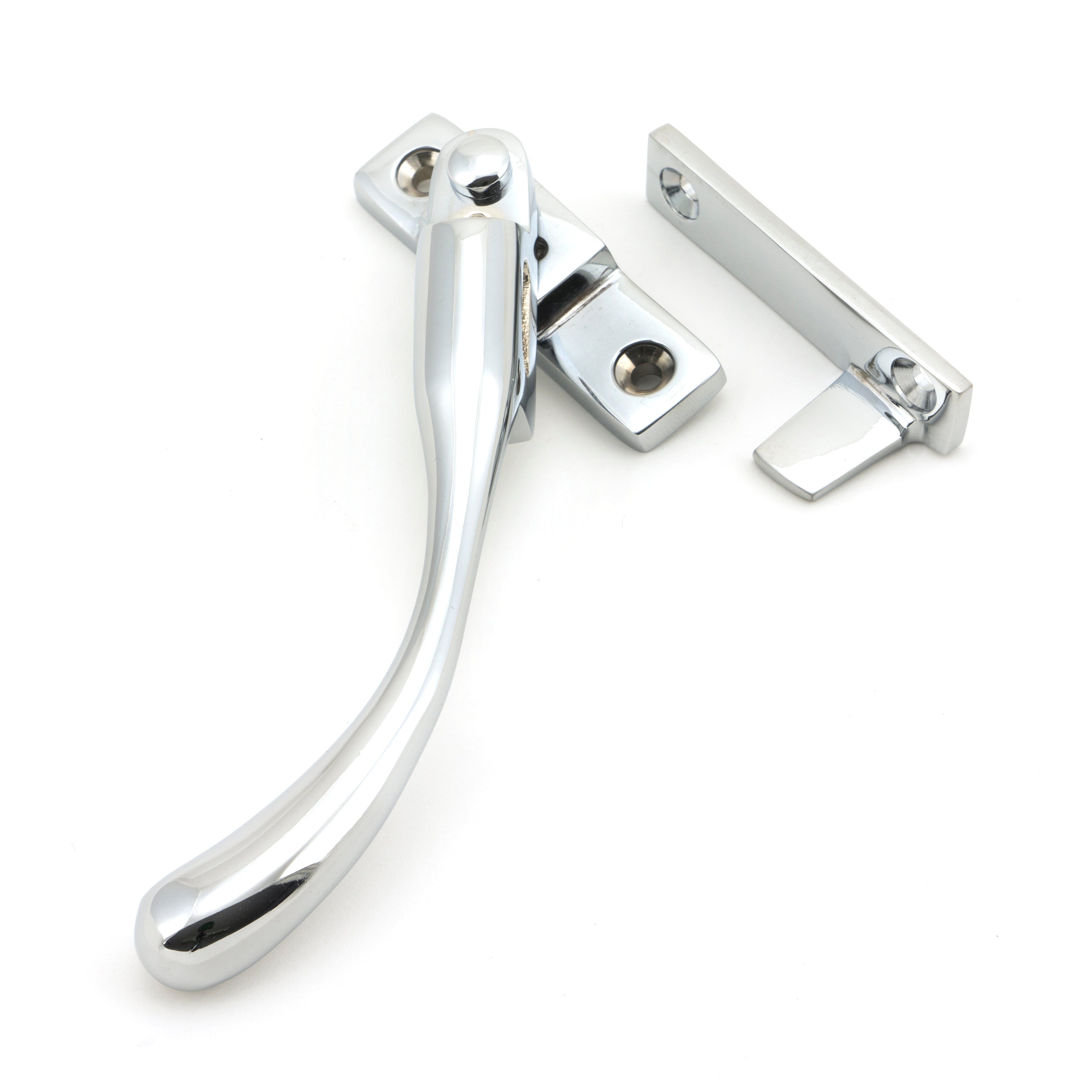 Polished Chrome Night-Vent Locking Peardrop Fastener - LH | From The Anvil-Night-Vent Fasteners-Yester Home
