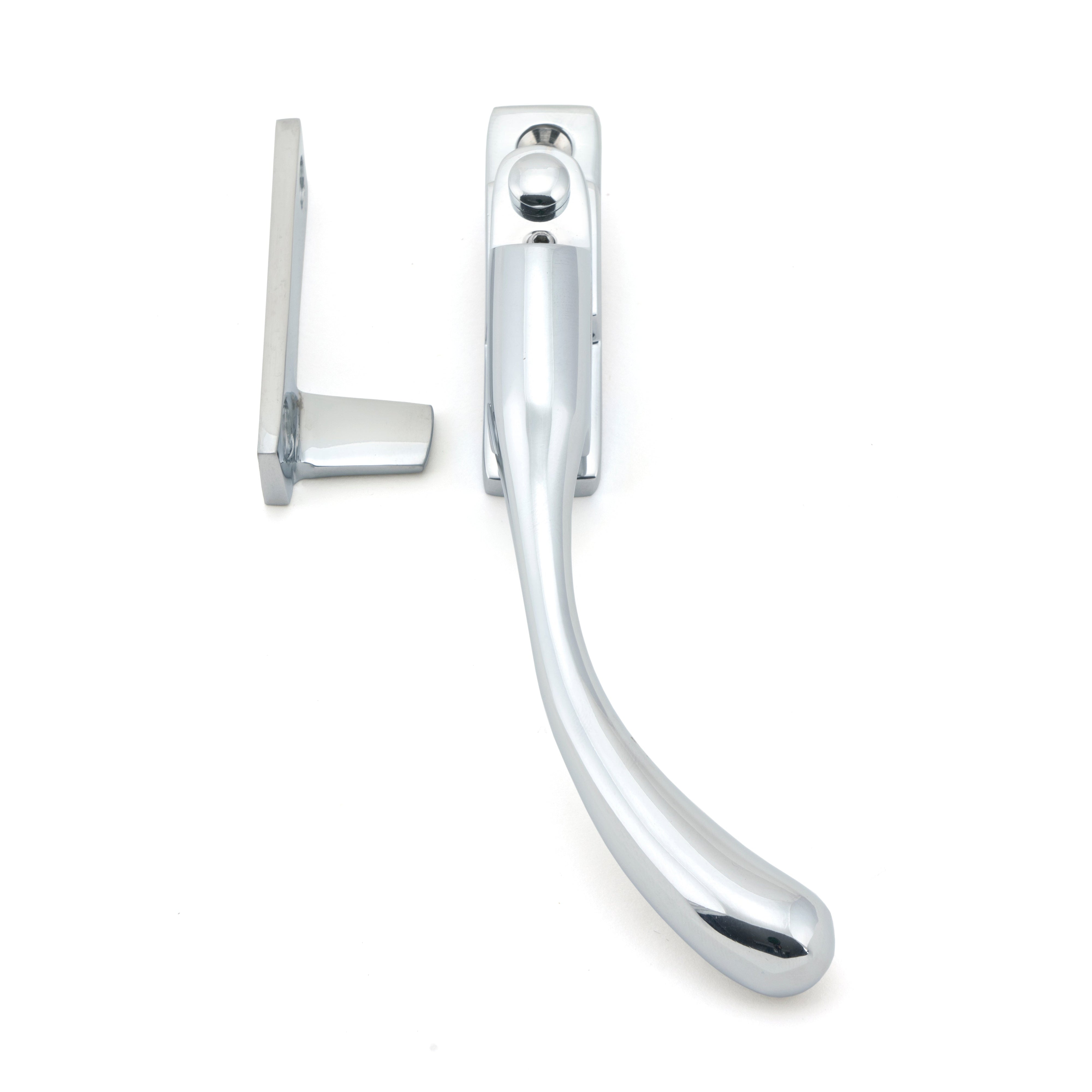 Polished Chrome Night-Vent Locking Peardrop Fastener - RH | From The Anvil-Night-Vent Fasteners-Yester Home