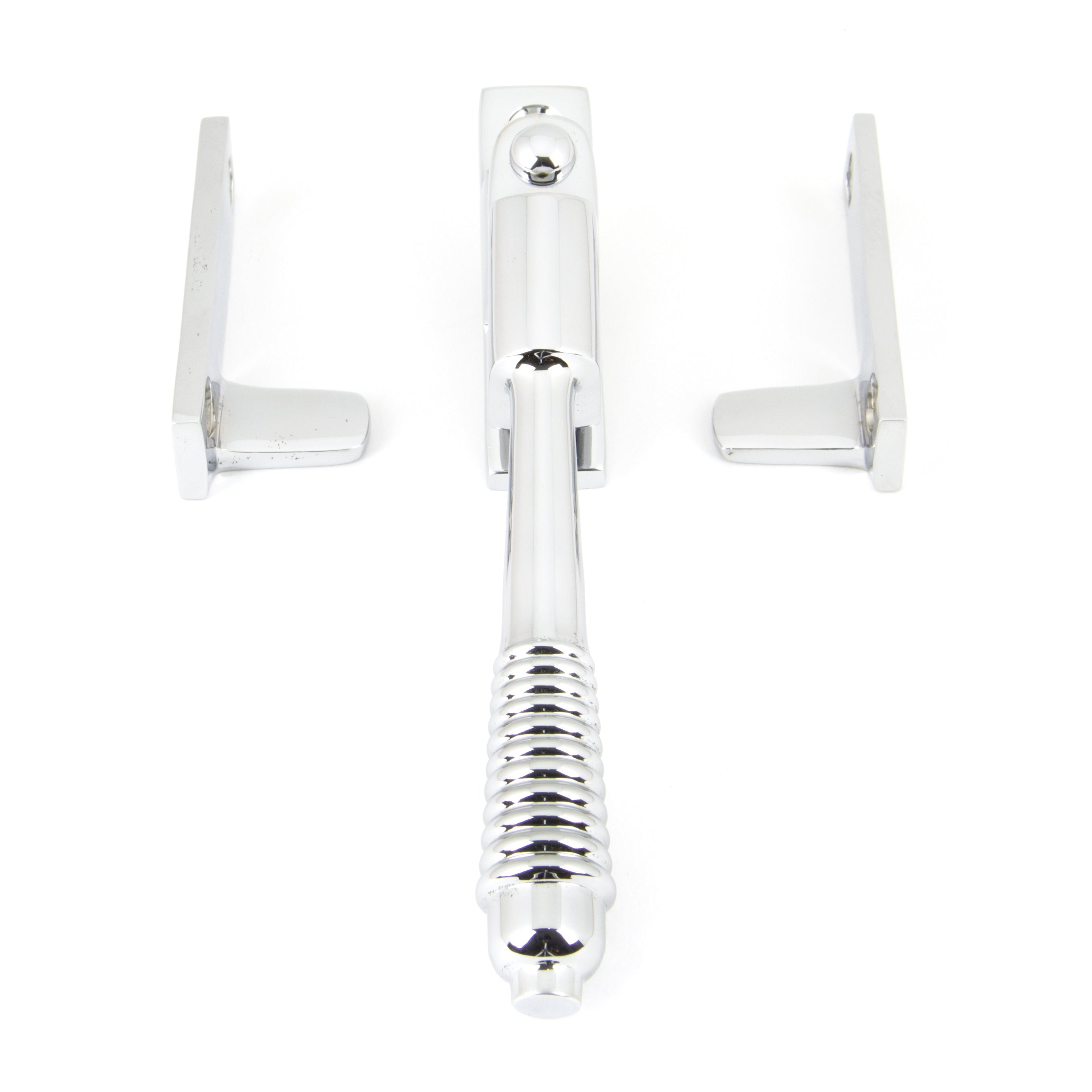 Polished Chrome Night-Vent Locking Reeded Fastener | From The Anvil-Night-Vent Fasteners-Yester Home