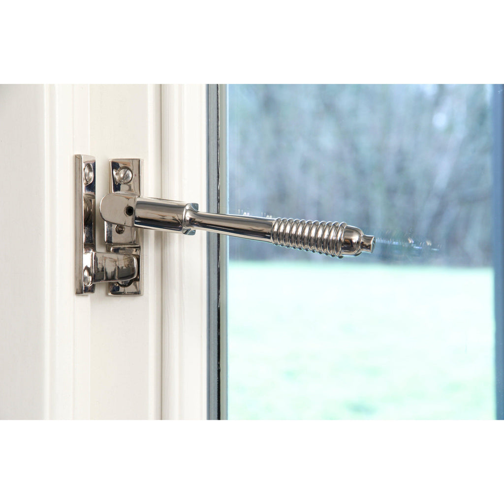 Polished Chrome Night-Vent Locking Reeded Fastener | From The Anvil-Night-Vent Fasteners-Yester Home