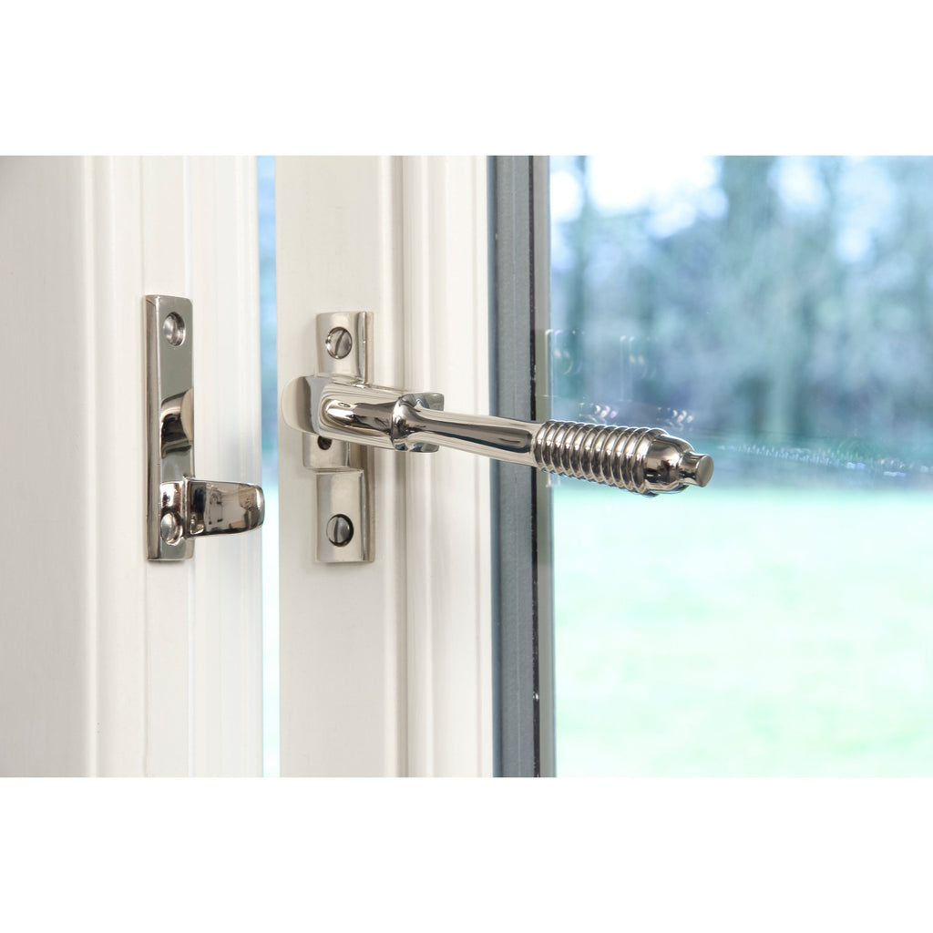 Polished Chrome Night-Vent Locking Reeded Fastener | From The Anvil-Night-Vent Fasteners-Yester Home