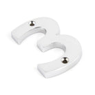 Polished Chrome Numeral 3 | From The Anvil-Numerals-Yester Home