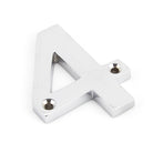 Polished Chrome Numeral 4 | From The Anvil - Numerals - From The Anvil - Yester Home