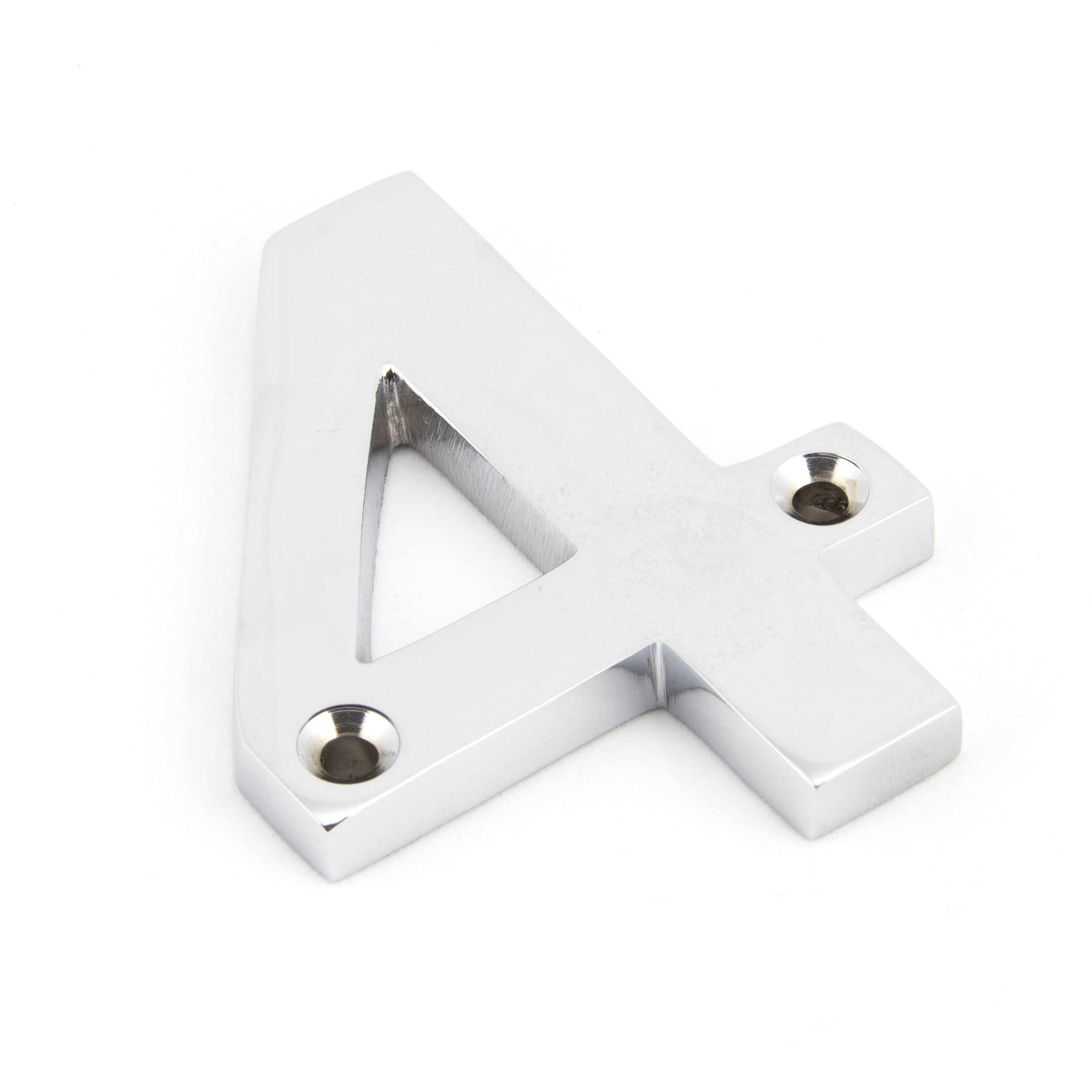 Polished Chrome Numeral 4 | From The Anvil-Numerals-Yester Home