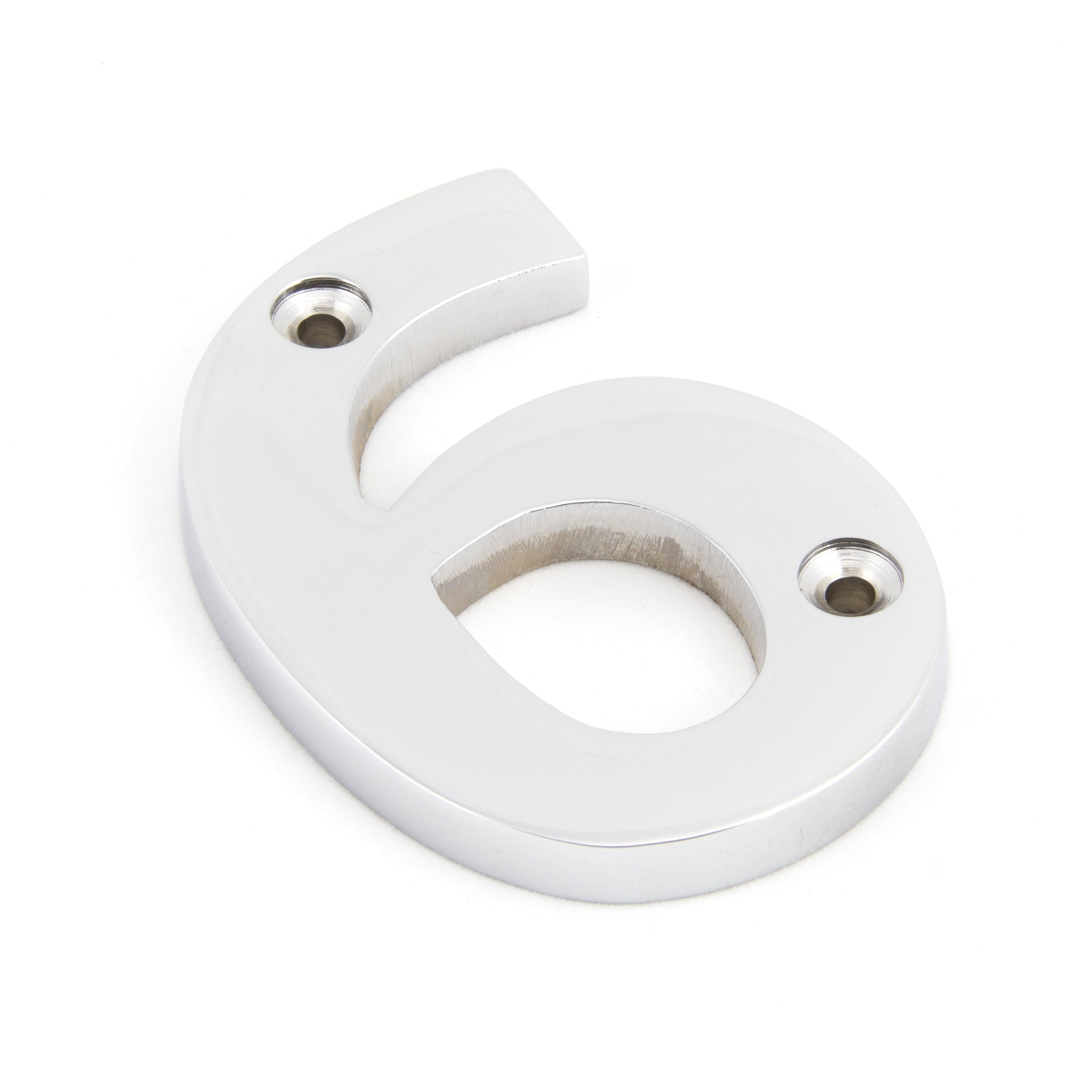 Polished Chrome Numeral 6 | From The Anvil-Numerals-Yester Home
