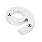 Polished Chrome Numeral 9 | From The Anvil - Numerals - From The Anvil - Yester Home