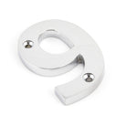Polished Chrome Numeral 9 | From The Anvil-Numerals-Yester Home
