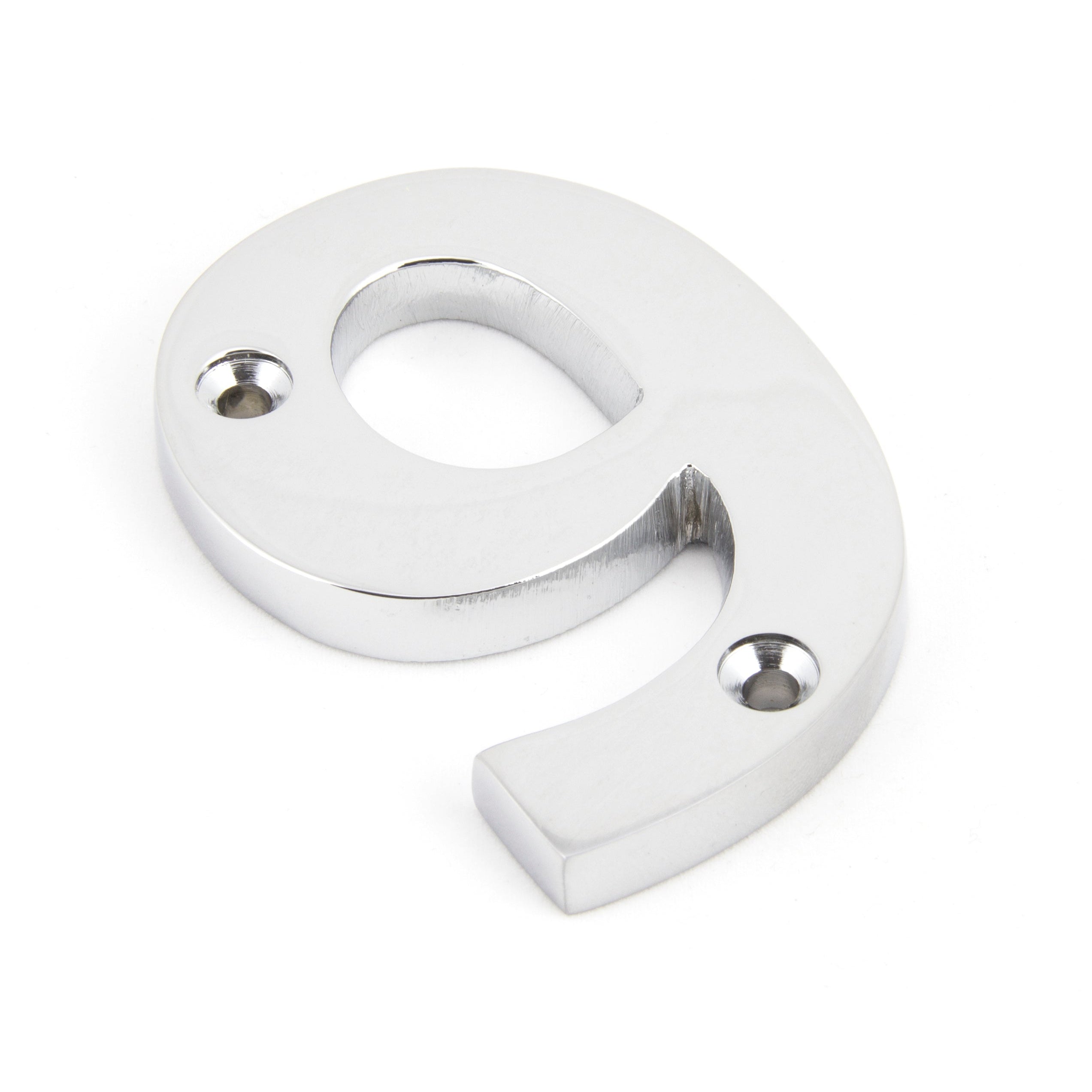 Polished Chrome Numeral 9 | From The Anvil-Numerals-Yester Home
