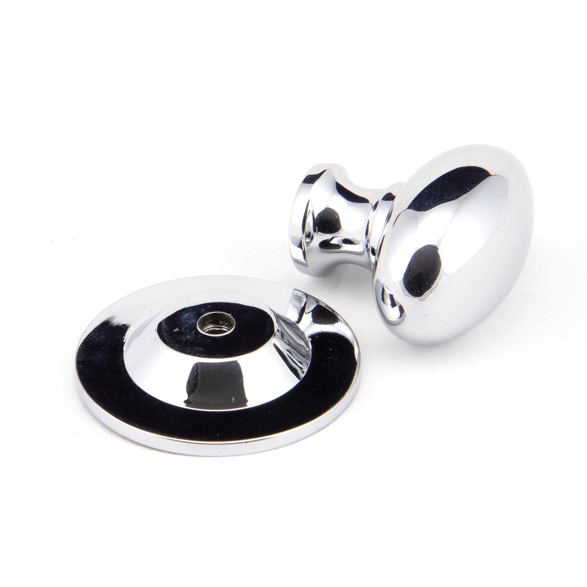 Polished Chrome Oval Cabinet Knob 33mm | From The Anvil - Cabinet Knobs - From The Anvil - Yester Home
