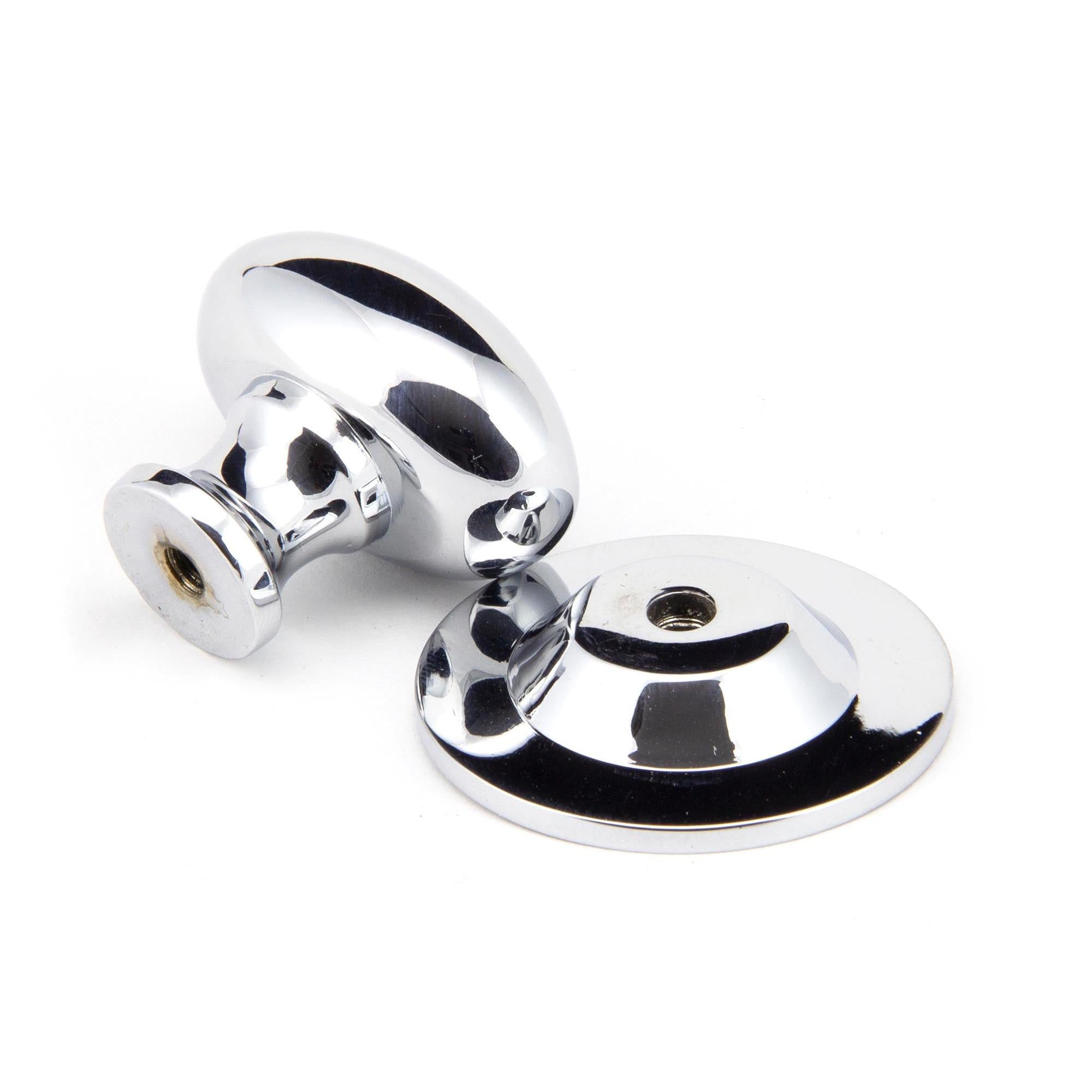Polished Chrome Oval Cabinet Knob 33mm | From The Anvil - Cabinet Knobs - From The Anvil - Yester Home