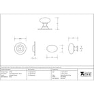 Polished Chrome Oval Cabinet Knob 33mm | From The Anvil - Cabinet Knobs - From The Anvil - Yester Home
