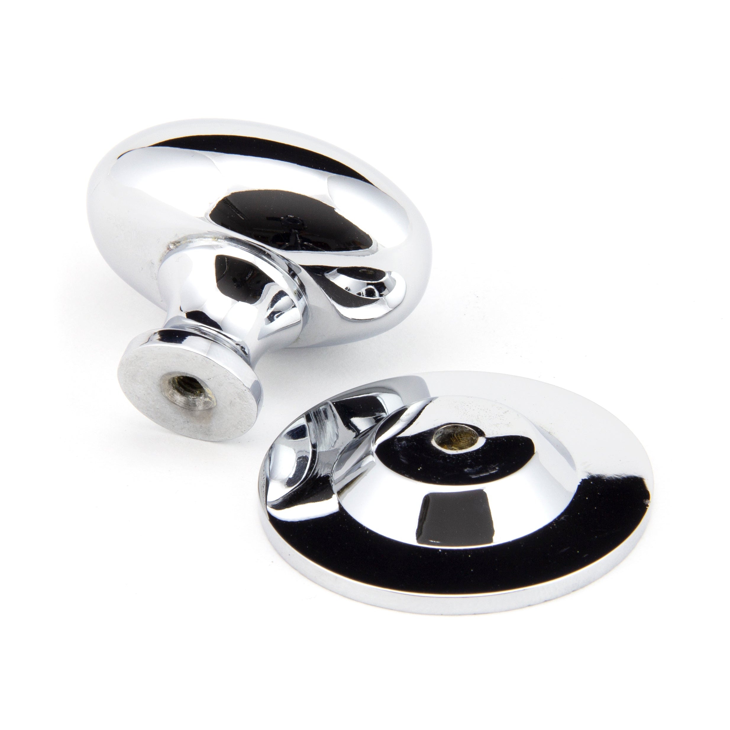 Polished Chrome Oval Cabinet Knob 40mm | From The Anvil-Cabinet Knobs-Yester Home