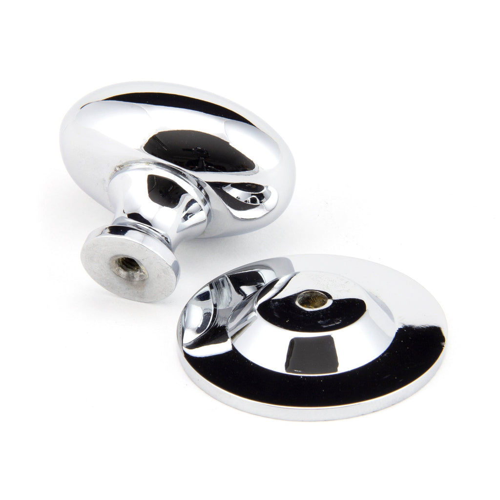 Polished Chrome Oval Cabinet Knob 40mm | From The Anvil