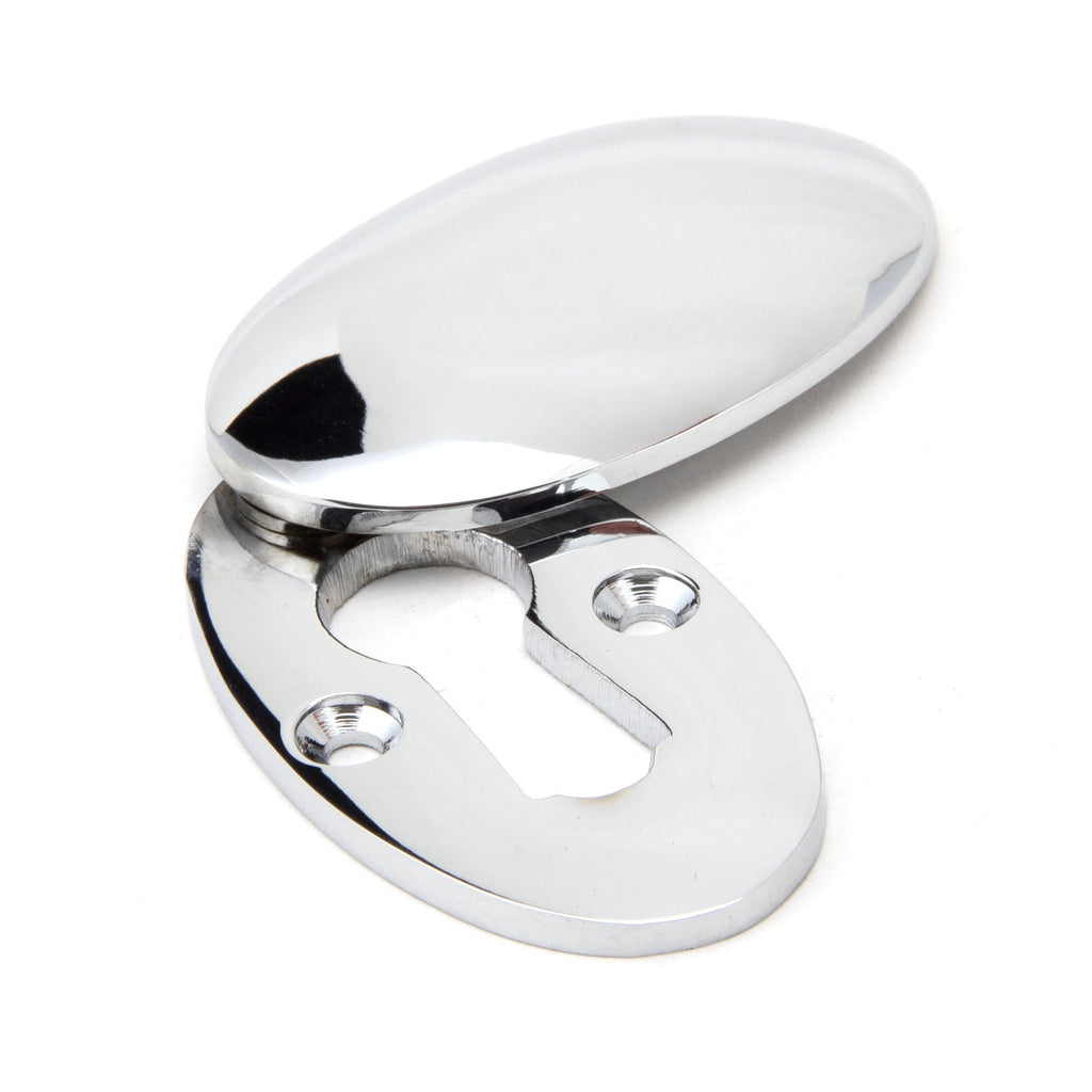 Polished Chrome Oval Escutcheon & Cover | From The Anvil